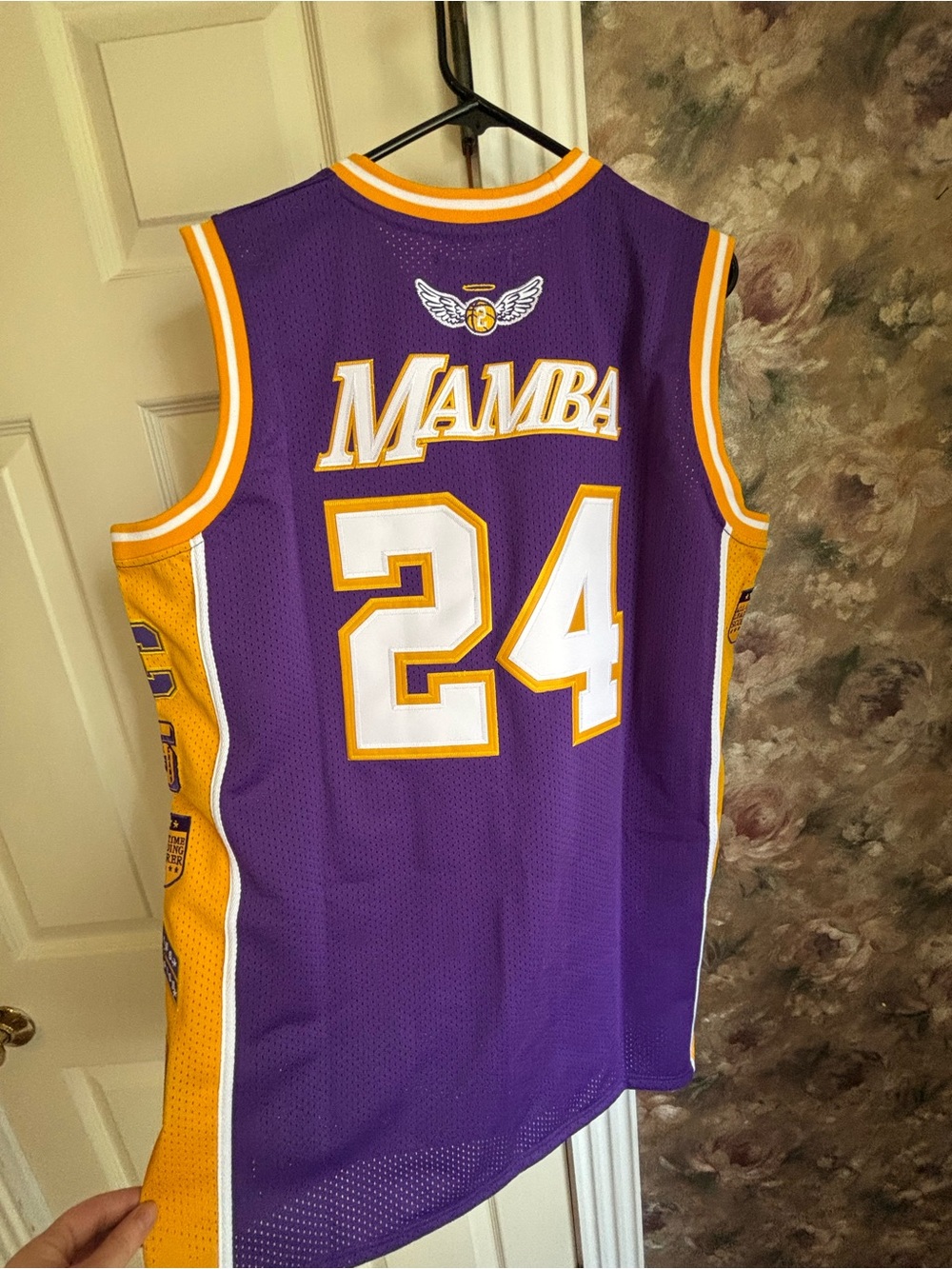 Legend '8' Men's Basketball Jersey - Purple & Gold - Picture 2 of 3